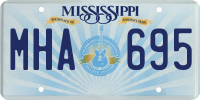 MS license plate MHA695