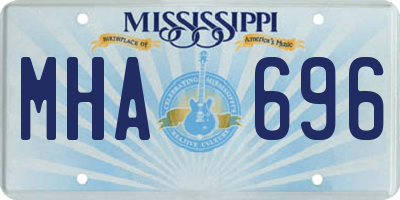 MS license plate MHA696