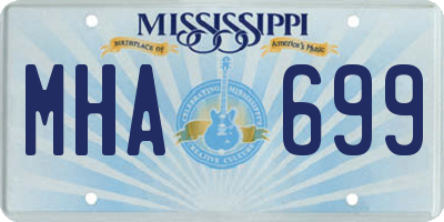 MS license plate MHA699