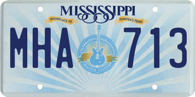 MS license plate MHA713