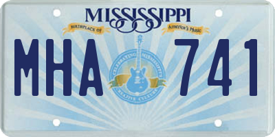 MS license plate MHA741