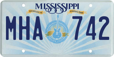 MS license plate MHA742