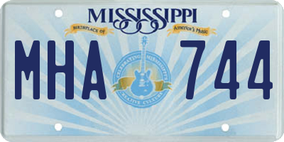 MS license plate MHA744
