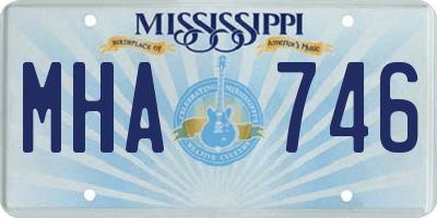 MS license plate MHA746