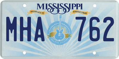 MS license plate MHA762