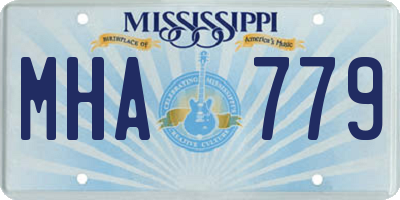 MS license plate MHA779