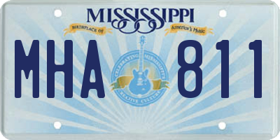 MS license plate MHA811