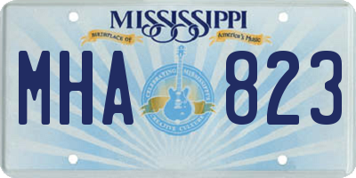 MS license plate MHA823