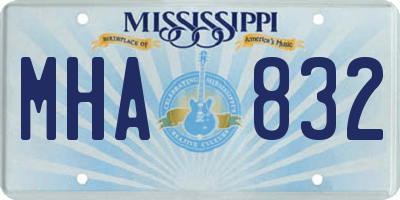 MS license plate MHA832