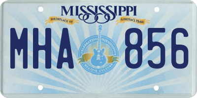 MS license plate MHA856