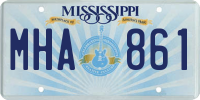 MS license plate MHA861