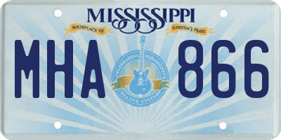 MS license plate MHA866