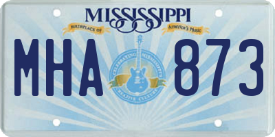 MS license plate MHA873