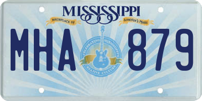 MS license plate MHA879