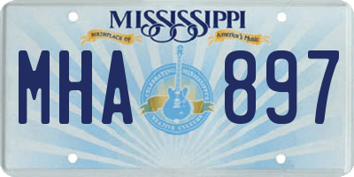 MS license plate MHA897
