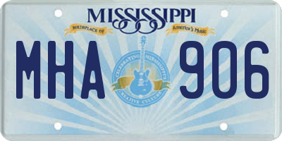 MS license plate MHA906
