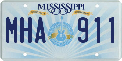 MS license plate MHA911