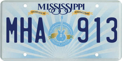 MS license plate MHA913