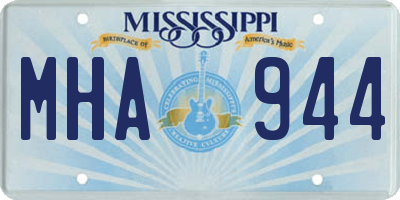 MS license plate MHA944