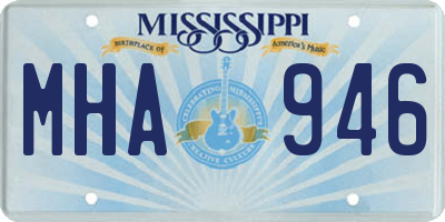 MS license plate MHA946
