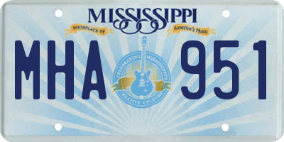 MS license plate MHA951