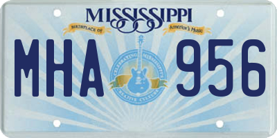 MS license plate MHA956