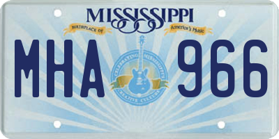 MS license plate MHA966