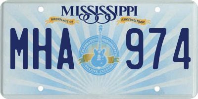 MS license plate MHA974