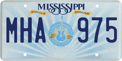 MS license plate MHA975