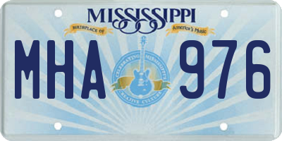 MS license plate MHA976