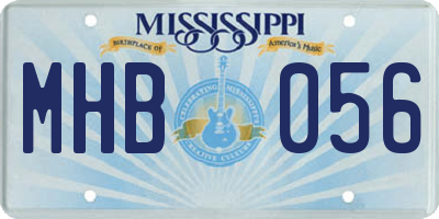 MS license plate MHB056