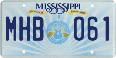 MS license plate MHB061