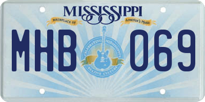 MS license plate MHB069