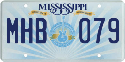 MS license plate MHB079