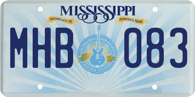 MS license plate MHB083