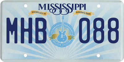 MS license plate MHB088