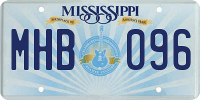MS license plate MHB096