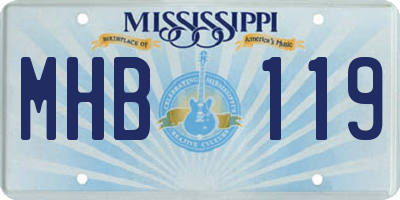 MS license plate MHB119