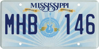 MS license plate MHB146