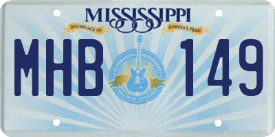 MS license plate MHB149