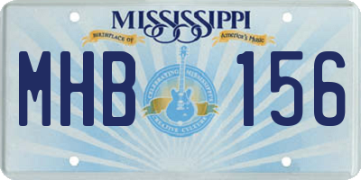 MS license plate MHB156
