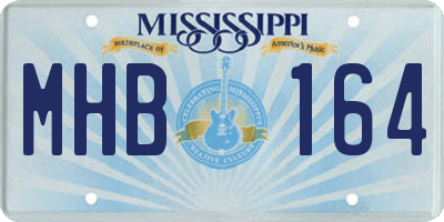 MS license plate MHB164