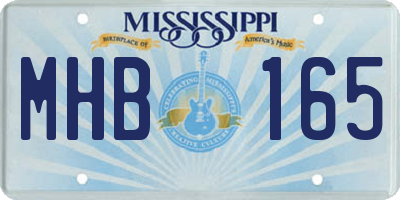 MS license plate MHB165