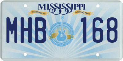 MS license plate MHB168