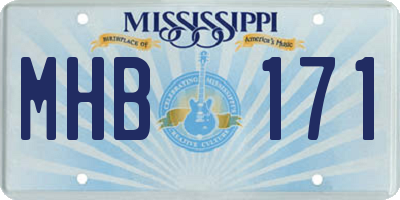 MS license plate MHB171