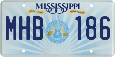 MS license plate MHB186