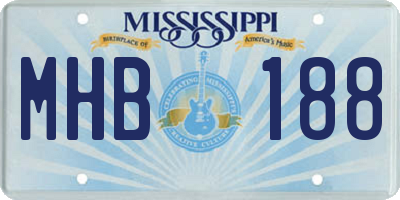 MS license plate MHB188