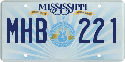 MS license plate MHB221