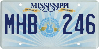 MS license plate MHB246