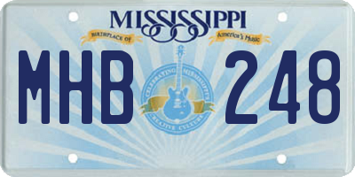 MS license plate MHB248